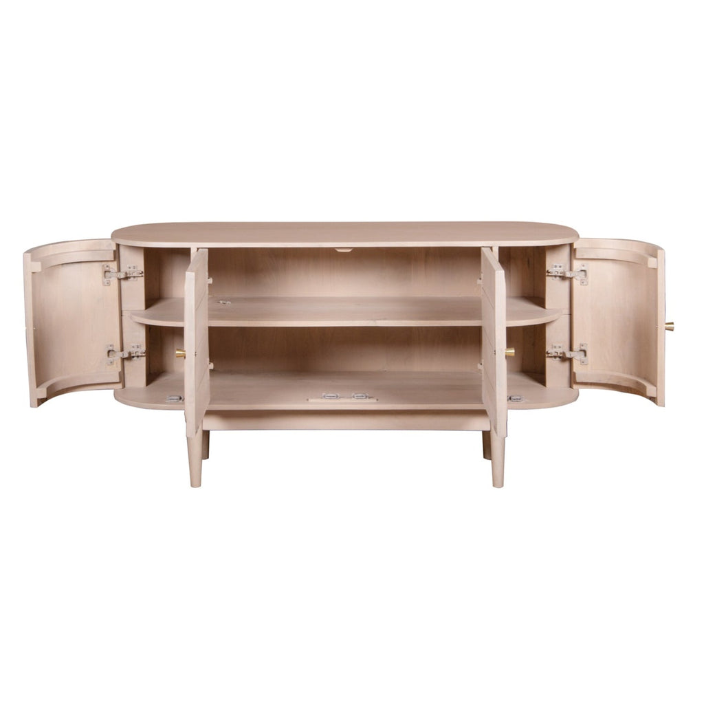 Chester Cane And Wood 4 Doors Sideboard