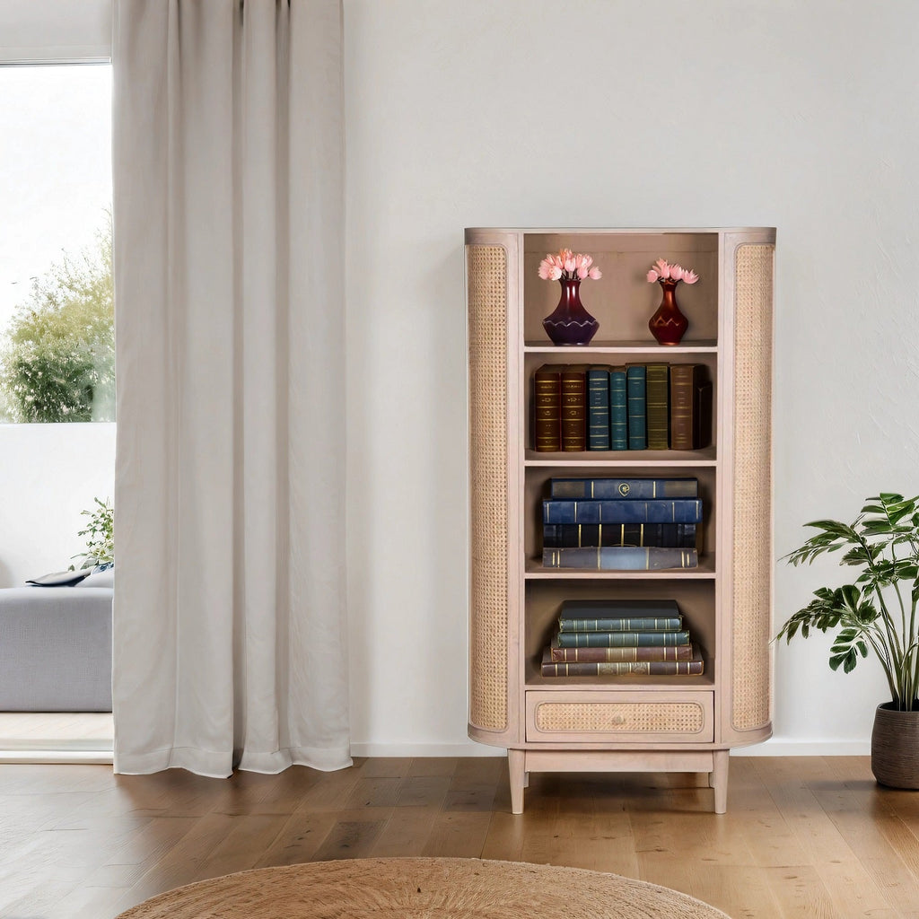 Chester Cane And Wood Bookcase