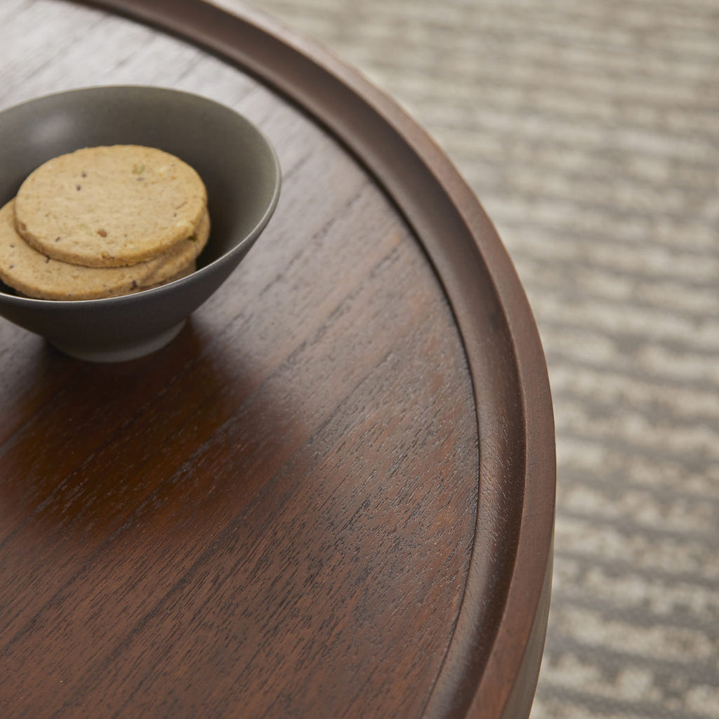 Norway Dark Walnut Round Coffee Table