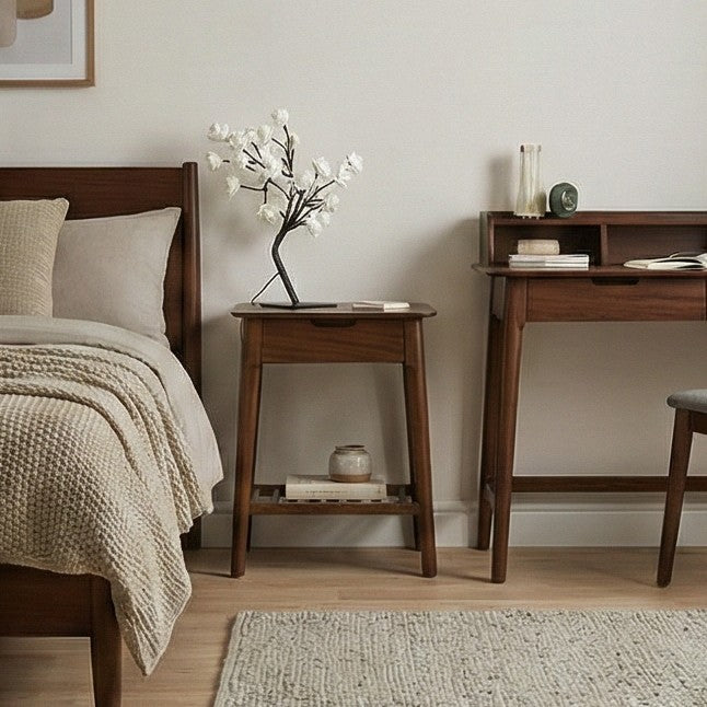 Norway Dark Walnut Bedside Table