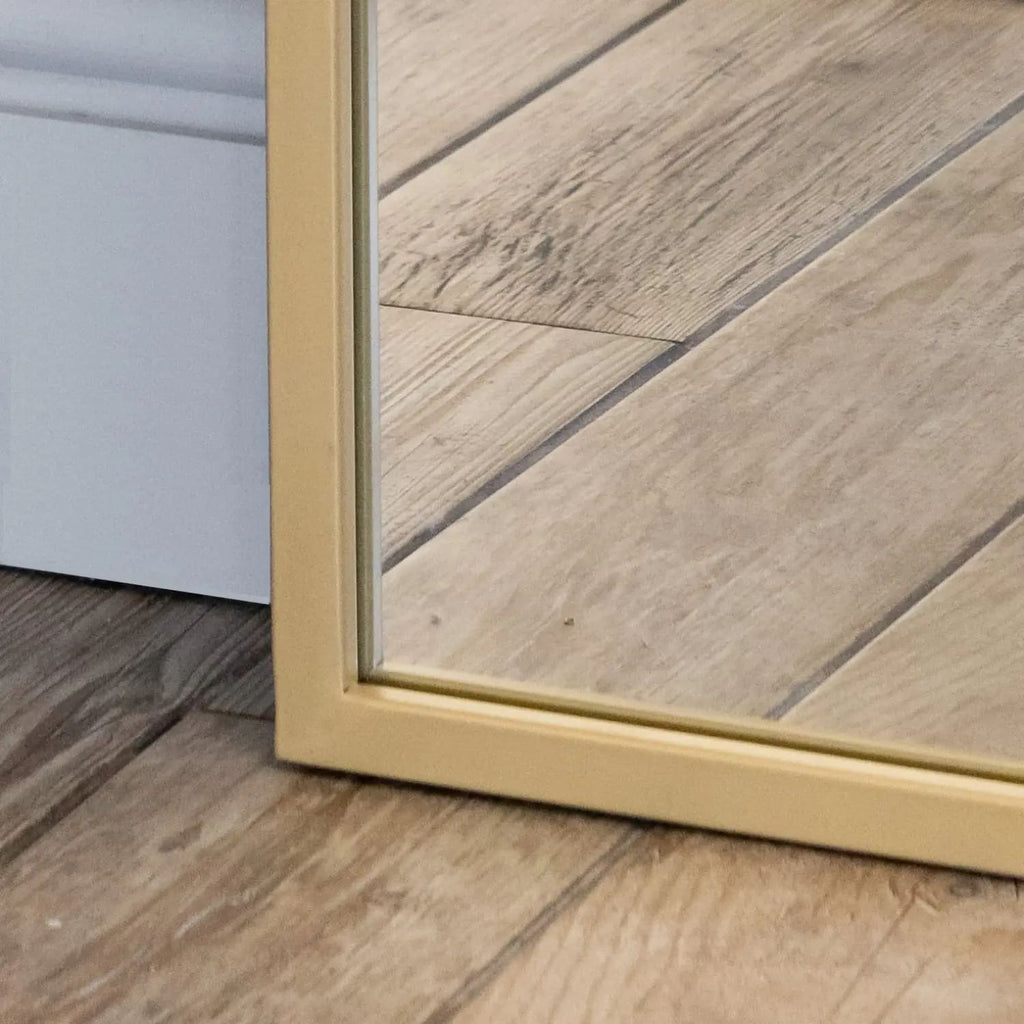 Akiko - Full Length Gold Metal Arched Mirror - 160cm x 60cm