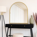 Akiko - Gold Metal Arched Mirror - 120cm x 95cm