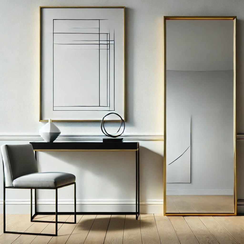 Takara- Full Length Gold Metal Rectangle Mirror - 160cm x 60cm